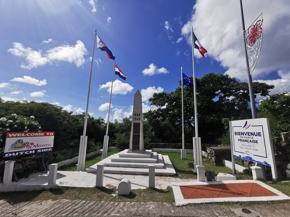 Grenzübergang auf St. Martin