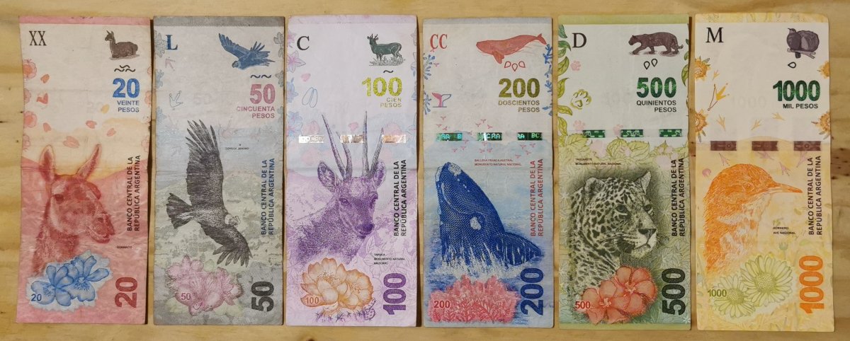 Vorderseiten der Banknoten
