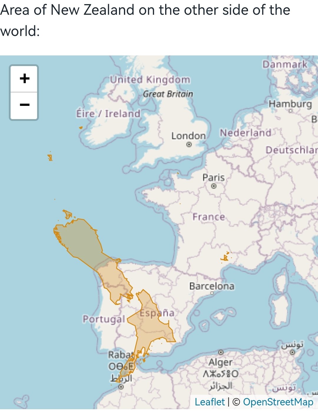Neuseeland punktgespiegelt